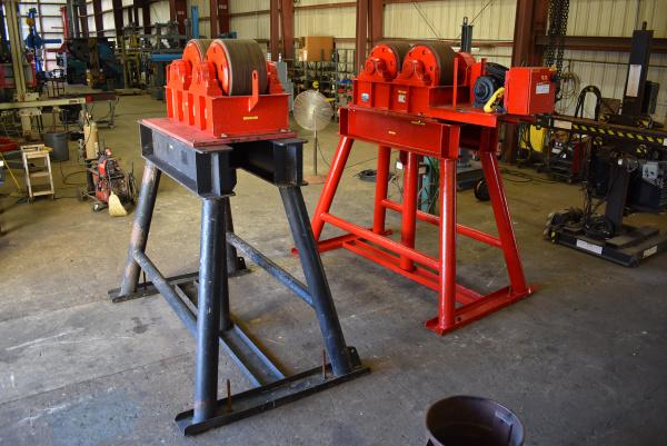 150 Ton, Ransome, turbine rotators, 12" x 22" micarta wheels, 8"-32" diameter range - Image 1