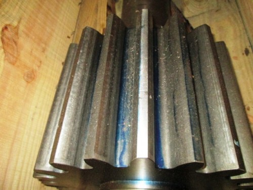 Pinion Gear for Ball Mill with Keyway, 8-1/4" face, 41" Long Shaft, 20 Teeth, for 6' x 10' Ball Mill, 5" - Image 2