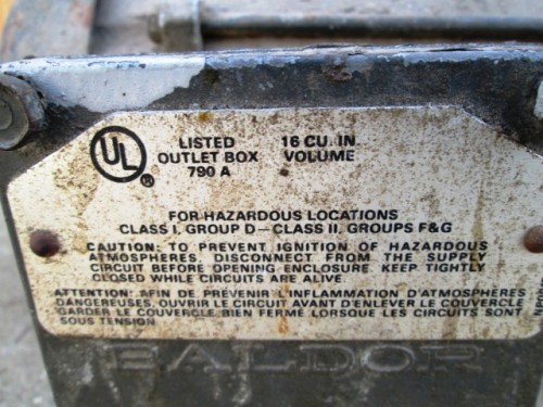 2 HP 1725 RPM Baldor, Frame 145T, 6.5-6.2/3.1 Amps, U.L. Tagged, 208-230/460 Volts - Image 4