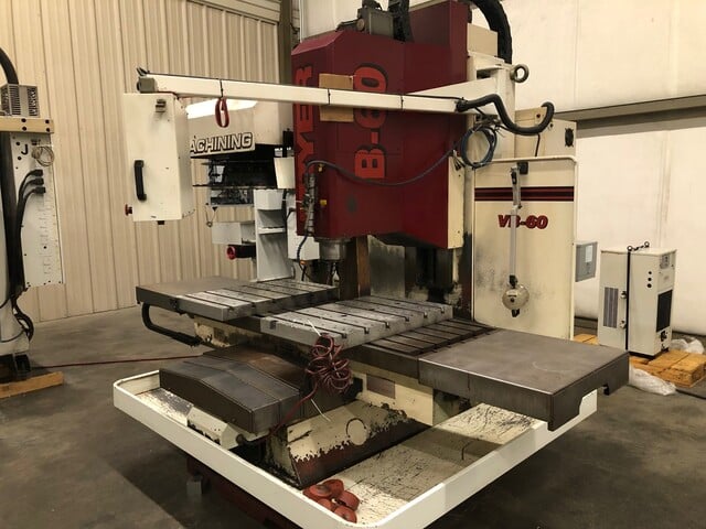Fryer #VB-60, bed mill, Siemens Touch 2100 CNC, box-way, 30" x 60", 25 HP, 10000 RPM, 2-speed gear box, Cat - Image 2