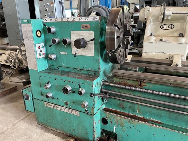 27" x 120" Timemaster #Super-M, engine lathe, 18 swing over cross slide, inch/metric, 4-jaw 23" chuck, 1980 - Image 2