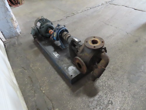 2.5" Viking #LQ4125, Gear Pump, on base with motor, 5 HP, Gear reducer 3-551-003, Ratio 4.19-1 - Image 2