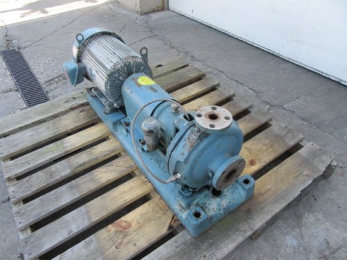 10 GPM @ 80' TDH, Goulds #3196, Centrifugal Pump, Stainless Steel, with mechanical seal, 360 RPM, 15 HP - Image 2