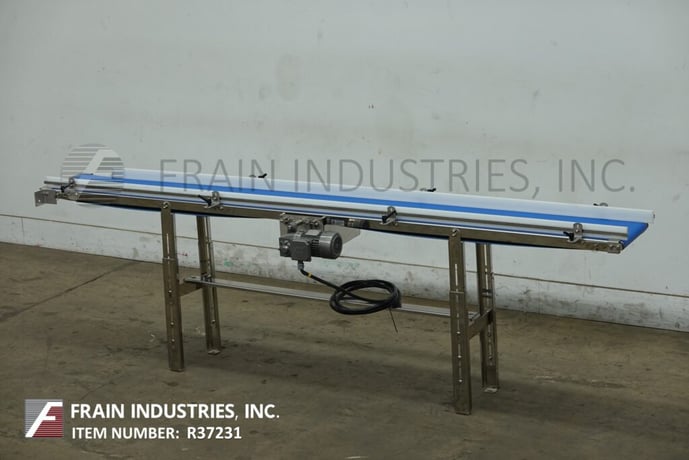 12" wide x 10' long, Multi-Conveyor, Stainless Steel frame belt conveyor - Image 1