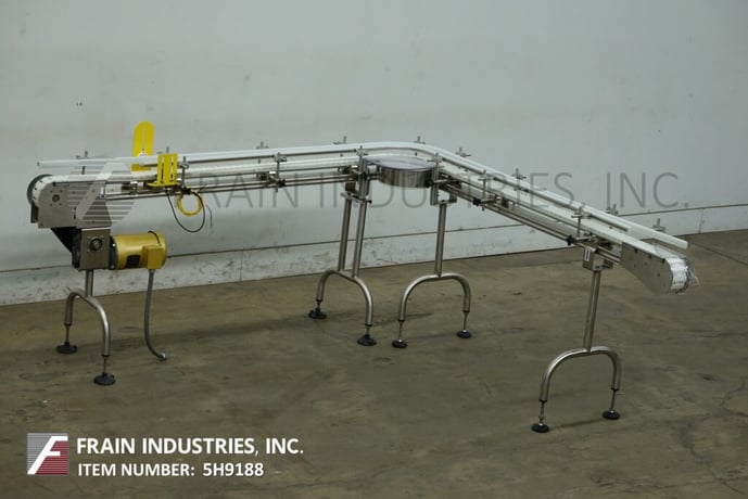 3-1/4" wide x 13' long, Autopak #XA, 90° Stainless Steel conveyor, 1/2 HP drive - Image 1