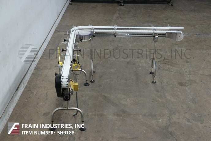 3-1/4" wide x 13' long, Autopak #XA, 90° Stainless Steel conveyor, 1/2 HP drive - Image 3