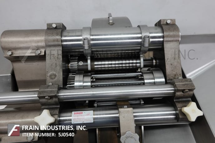Urschel #G, Stainless Steel compact dicer, up to 22000 PPH, 2 HP, mounted on Stainless Steel frame - Image 2