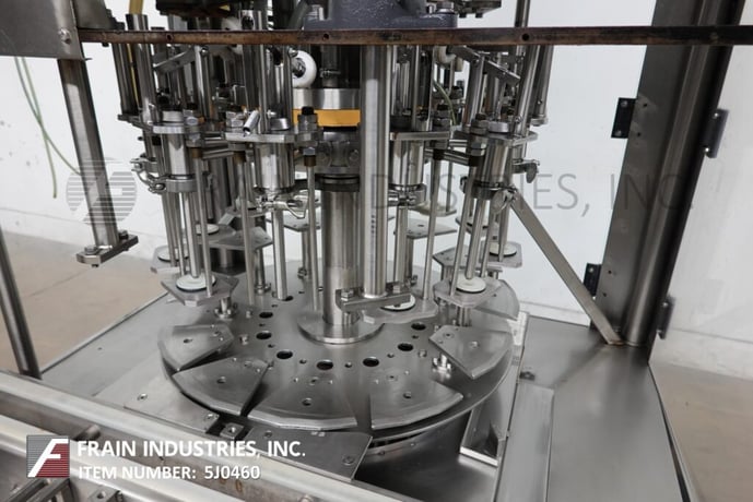 Biner Ellison #BE12HD, automatic, 12 head rotary, overflow filler, mounted on 4 leg Stainless Steel frame - Image 2