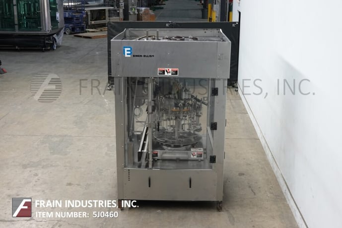 Biner Ellison #BE12HD, automatic, 12 head rotary, overflow filler, mounted on 4 leg Stainless Steel frame - Image 4