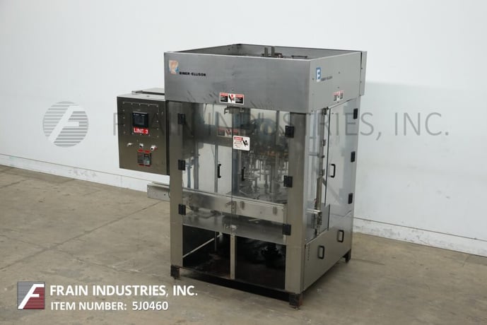 Biner Ellison #BE12HD, automatic, 12 head rotary, overflow filler, mounted on 4 leg Stainless Steel frame - Image 5