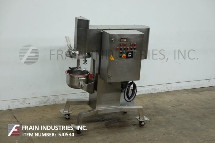 Collette #Gral-25, high speed, high shear, Stainless Steel, vertical, single pot, mounted on Stainless Steel - Image 1
