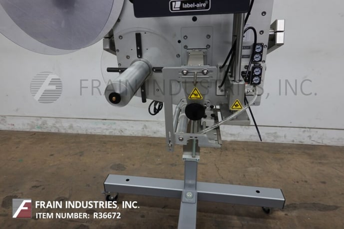 Label-Aire #3114TS, pressure sensitive, blow tamp spot labeler, control with touch screen HMI, mounted on - Image 2