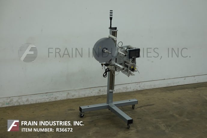 Label-Aire #3114TS, pressure sensitive, blow tamp spot labeler, control with touch screen HMI, mounted on - Image 5