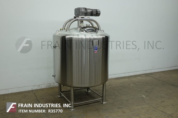 Feldmeier #1000JKT, 1000 gallon Stainless Steel jacketed & insulated process tank, 72" dia. x 60" straight - Image 1