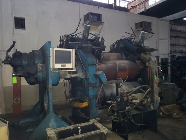 24" x 68" Akron Steel Fabricators, 2-roll calender, 200 HP, pneumatic stock guides - Image 9