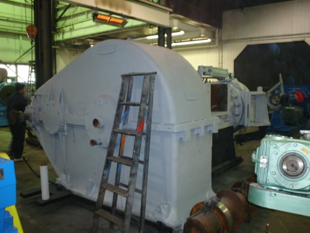 Farrel, 18" x15" rubber dump extruder strainer, drop extruder, 29.2:1 G/B ratio, 400 HP - Image 2