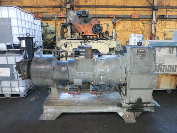 8" NRM, hot feed rubber extruder, right hand feed, 20.5:1 G/B ratio, unitized base, 1974 - Image 3