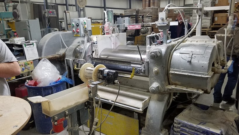 16" x 36" Bolling, 2-roll silicone mill, AC motor with VFD, direct drive, unitized base - Image 2