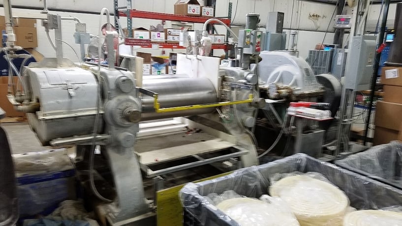 16" x 36" Bolling, 2-roll silicone mill, AC motor with VFD, direct drive, unitized base - Image 3