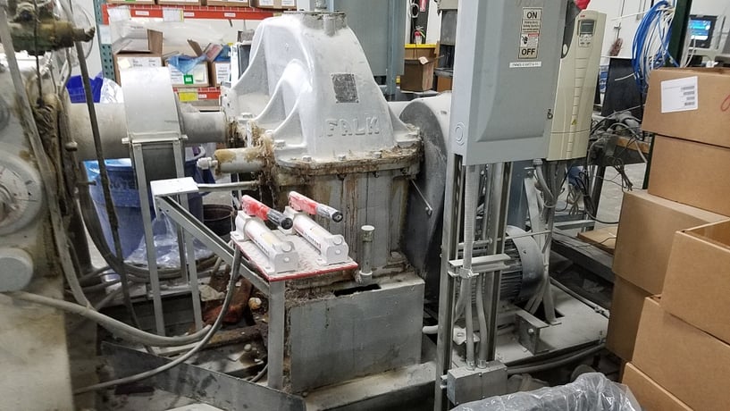 16" x 36" Bolling, 2-roll silicone mill, AC motor with VFD, direct drive, unitized base - Image 4