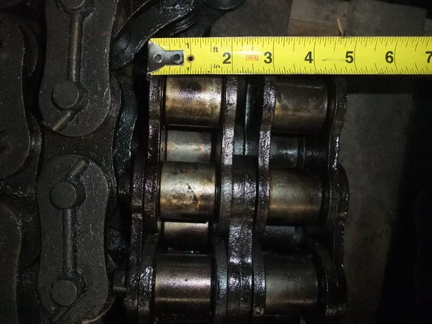 Renold 200 Cottered roll rubber mill chain, figure 8/curved side bar, 2-1/2" pitch - Image 2