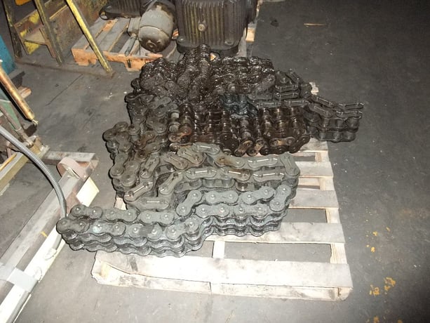 Renold 200 Cottered roll rubber mill chain, figure 8/curved side bar, 2-1/2" pitch - Image 3