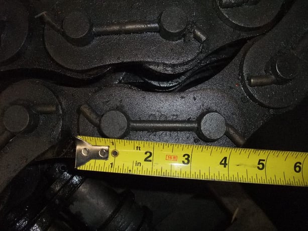 Renold 200 Cottered roll rubber mill chain, figure 8/curved side bar, 2-1/2" pitch - Image 4
