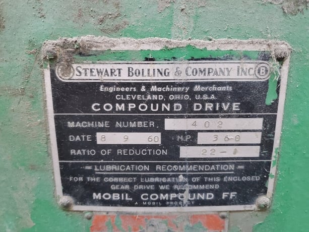 Bolling # -4, rubber mixer, 80 liter, 150 lb batch, 22:1 reduction ratio, 55-80 RPM - Image 3