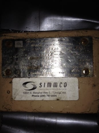 350 HP 1800 RPM Toshiba, Frame 355LL, TEFC, 4160 Volts, recond. - Image 1