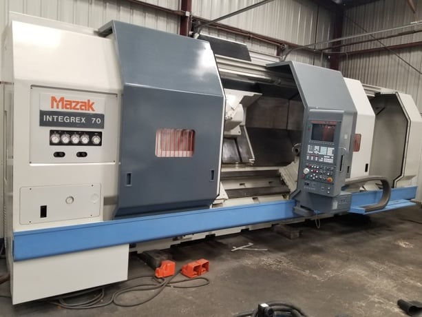 Mazak #Integrex-70, T-Plus Control, 32" swing, 121" centers, new 21" chuck, 15 HP milling, 60 HP - Image 1