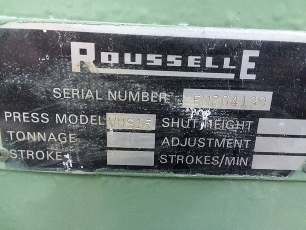 8" x 8" Rousselle #VNS15, hydraulic notcher, 2 protractor gauges, foot pedal Control - Image 8