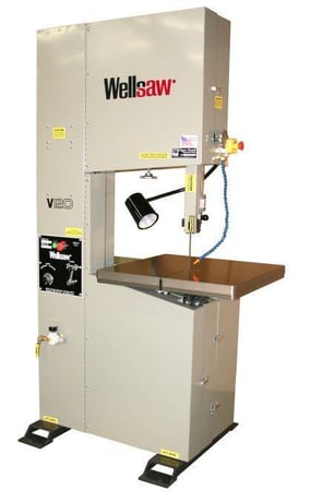 20" x 16" Wellsaw #V20F, vertical band saw, 3.5" wheel travel, 26" x26" cast iron table, NEW - Image 1