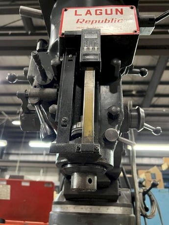 Lagun #FT-2, vertical mill, 9" x42" table, 2 HP, power feed, step pully head, 1978 - Image 5