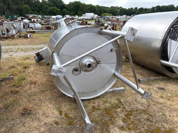 350 gallon Lee #350U9MS, Stainless Steel jacketed mix tank, 125 psi, dish top, 1994 - Image 2