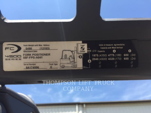 Crown FC452550, Forklift, 1498 hours, S/N: 9A174996, 2011 - Image 1
