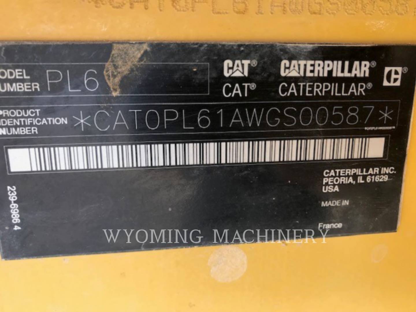 Caterpillar PL61, Pipelayer, 1931 hours, S/N: WGS00587, 2014 - Image 6