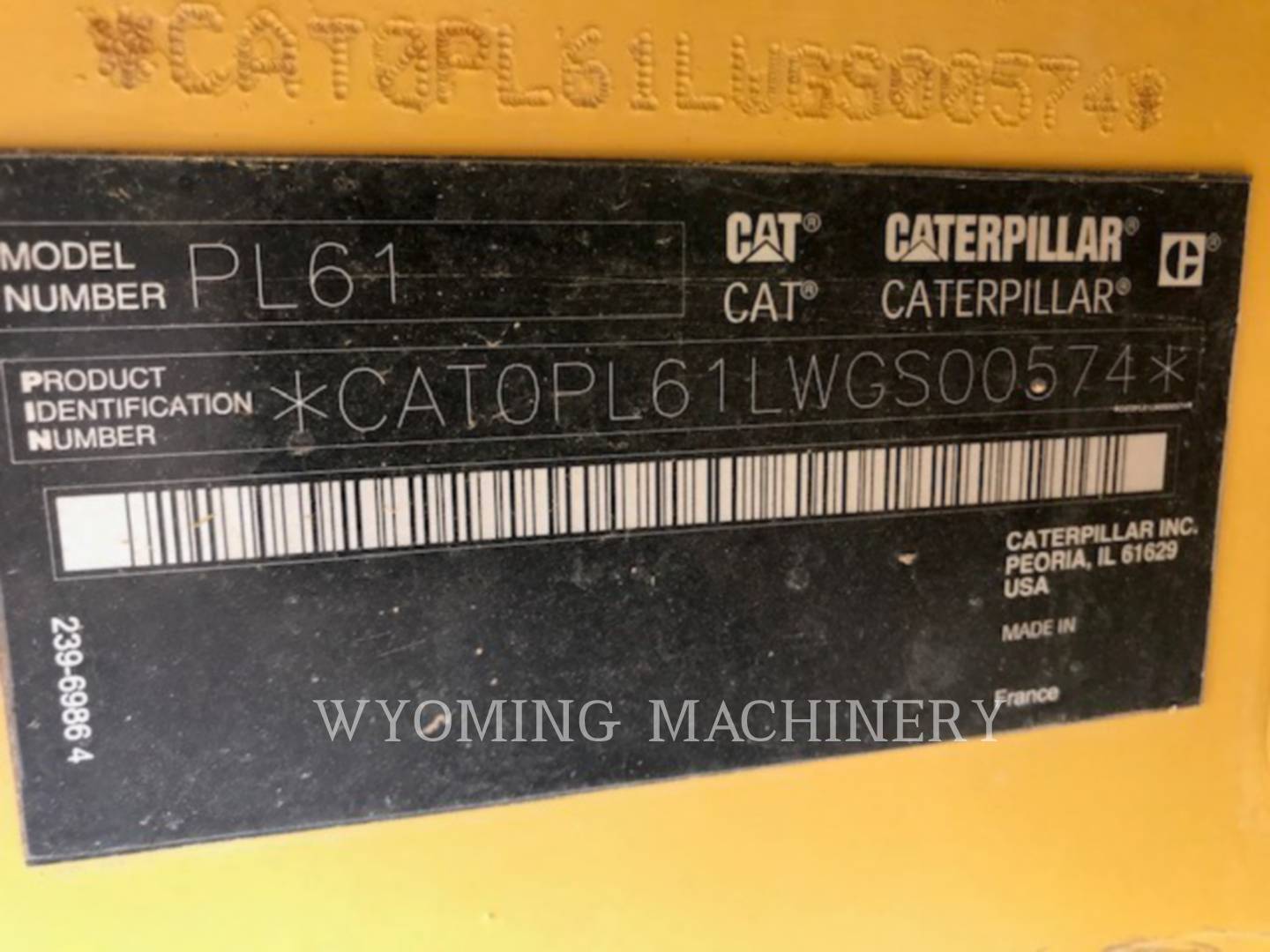 Caterpillar PL61, Pipelayer, 1620 hours, S/N: WGS00574, 2013 - Image 6