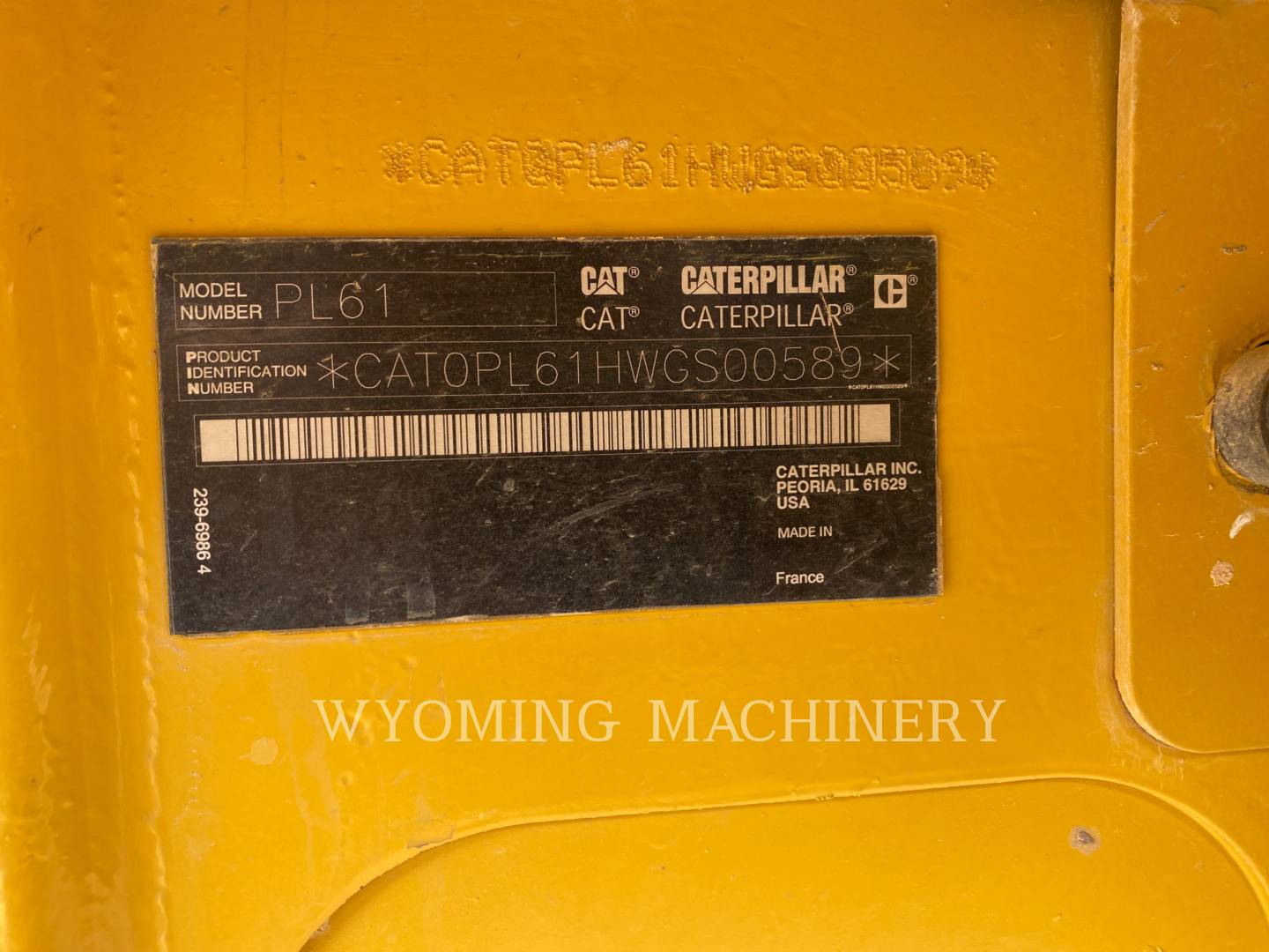 Caterpillar PL61, Pipelayer, 1912 hours, S/N: WGS00589, 2014 - Image 6