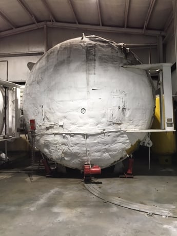 Alloy Craft, 140" dia. x 112" long steam autoclave for otr tire r, 90 psi, 1975 - Image 2