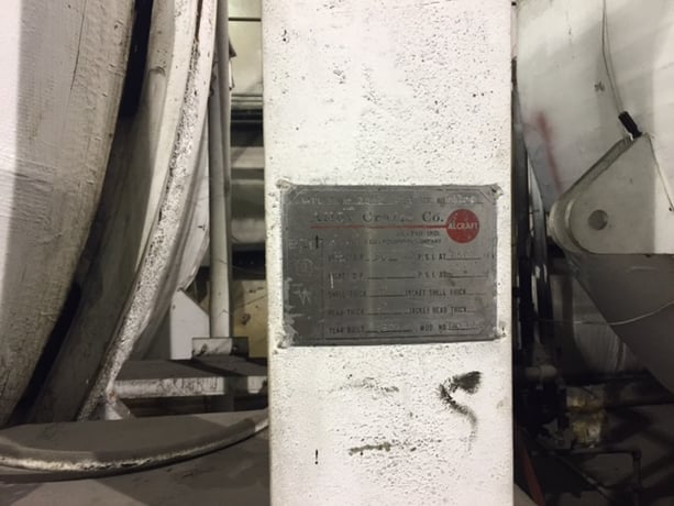 Alloy Craft, 140" dia. x 112" long steam autoclave for otr tire r, 90 psi, 1975 - Image 3