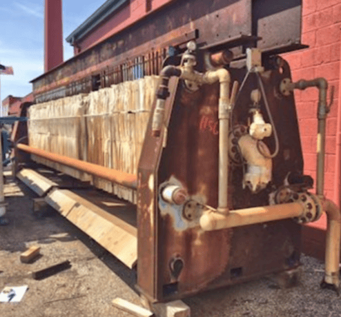 47" Durco filter press, 80 plates, non-gasketed plates, 95 cu.ft. filter volume, rebuilt - Image 1