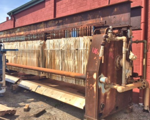 47" Durco filter press, 80 plates, non-gasketed plates, 95 cu.ft. filter volume, rebuilt - Image 2