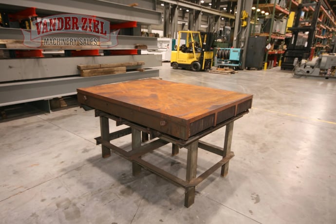 4' x 60' -3/4" x 1/2" thick, Welding Table, 36" high - Image 4
