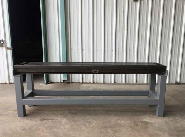 Work Table, 94.5 x 19 -5/8" table groved type T, 1920 lb. capacity - Image 1