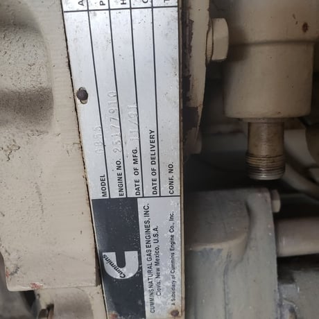 135 KW Cummins #3309A-1268B, Natural gas Generator w/enclosure, 277/480 Volts, 1991 - Image 5