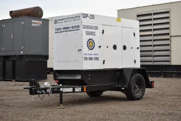20 KW SWP #GS25, diesel, sound attenuated enclosure, on trailer, 240/208/480 Volts, 68 hours, 2018, on rent - Image 1