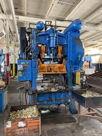 90 Ton, Cleveland #50D-48, straight side double crank Press, 8" stroke, 15" shut height, 3" adjustment, 45 - Image 1