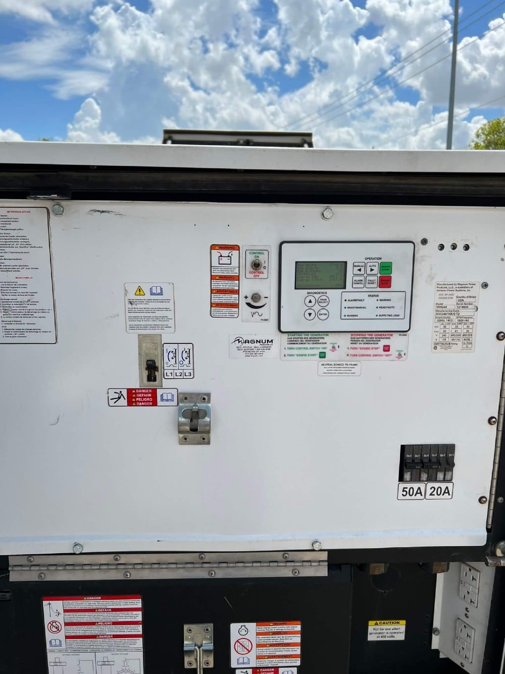 31 KW Magnum #MMG45, Trailer Mounted, sound attenuated enclosure, Tier 3,120/240/208/277/480 Volts, 7715 - Image 6