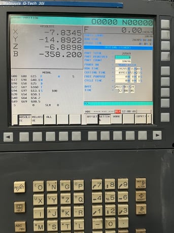 Matsuura #H.Plus-630, 4-Axis, G-Tech 30i, 41" X, 36" Y, 38" Z, 12000 RPM, 120 automatic tool changer, Cat - Image 9