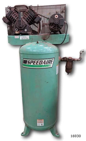 Speedaire #3JR77A, air compressor, 17 cfm @ 90 psi, 15.8 scfm @ 90 psi, 60 gallon, 460 V. - Image 1